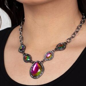 ⚫️💎⚫️ “THE UPPER ECHELON” MULTI OIL SPILL RHINESTONES NECKLACE ~ PAPARAZZI❗️